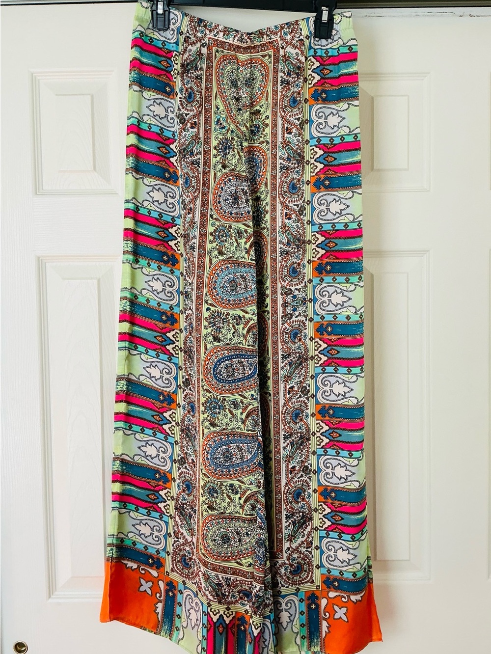 Chico’s Hypnotic Bold Print Power Pant Palazzo Silky Fluid Flare Leg Breezy SZ 0 - Picture 6 of 9